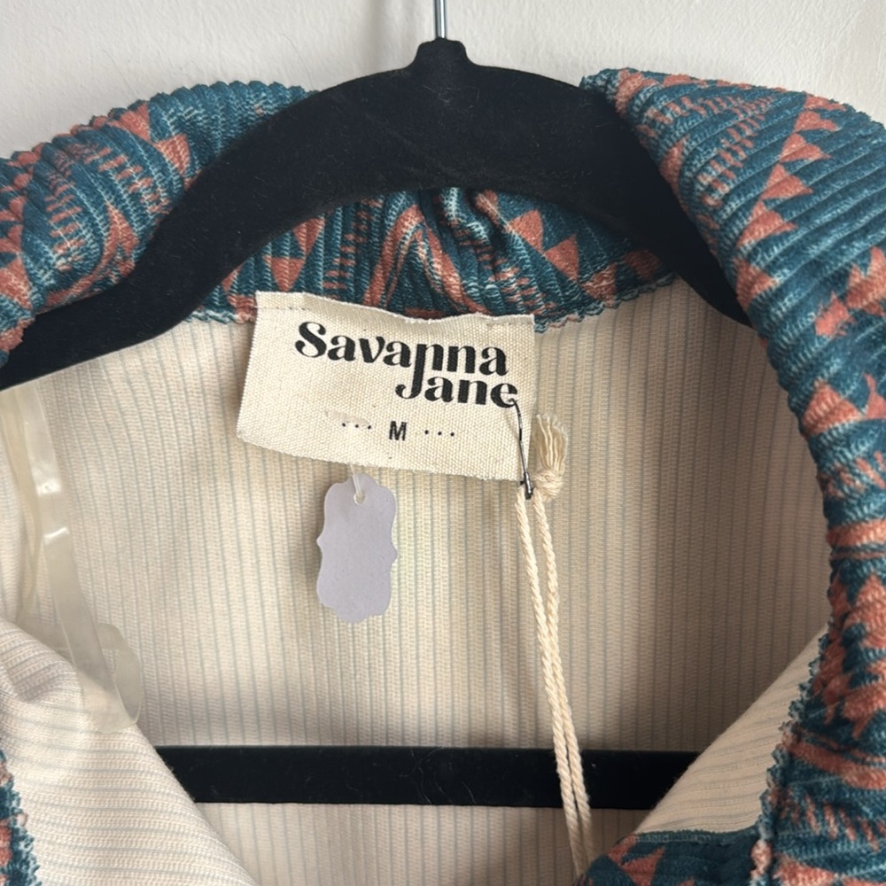 Savanna Jane Westren Jacket in Teal and Rust - Picture 3 of 4